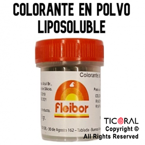 COLORANTE FLEIBOR POLVO LIPOSOLUBLE BLANCO 5GR x 1